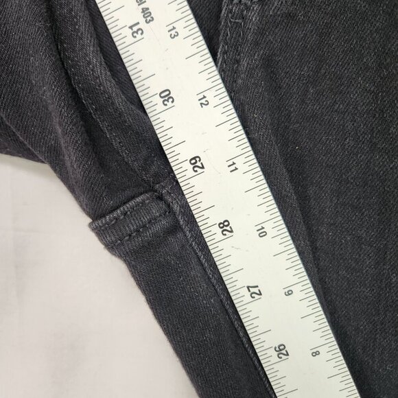 Old Navy Mid Rise Rockstar Super Skinny Jeggings Women's 10 Denim Black Stretch - Picture 4 of 10